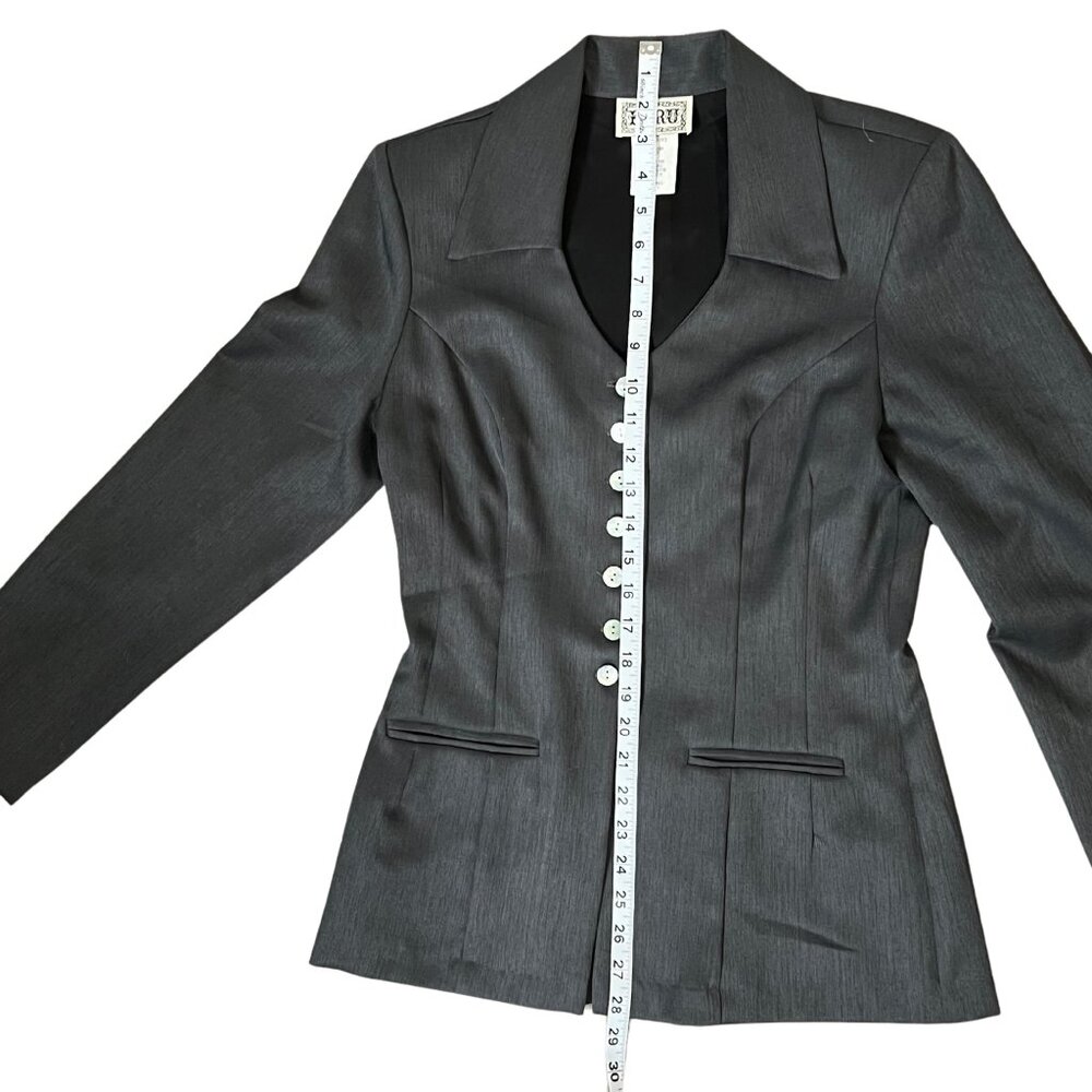 🖤 ECRU Vintage Gray Women’s Blazer – Made in USA - Size Small